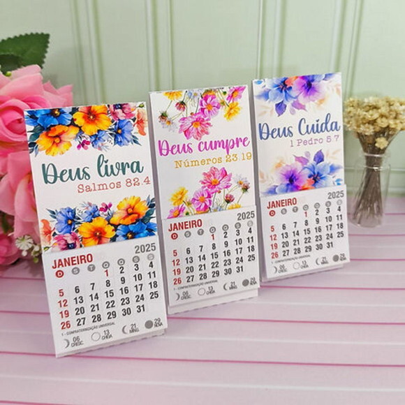 Arquivo Digital Calendários Cristãos Florais 2025