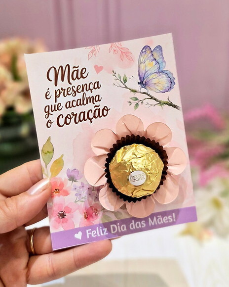 Arquivo Digital Card Bombom Dia das Mães pdf Png