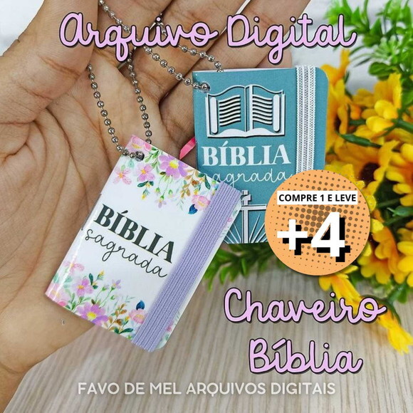 Arquivo Digital Chaveiro Bíblia Png