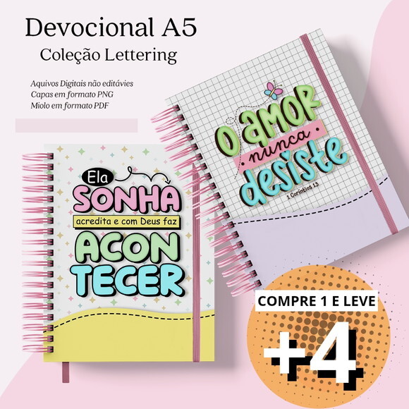 Arquivo Digital Devocional - Lettering Candy Color Adulto