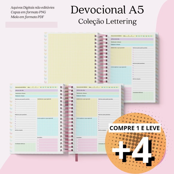 Arquivo Digital Devocional - Lettering Candy Color Adulto