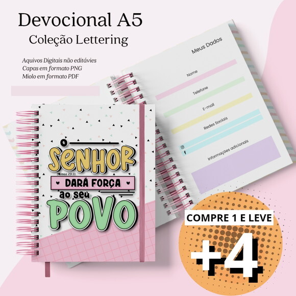 Arquivo Digital Devocional - Lettering Candy Color Adulto