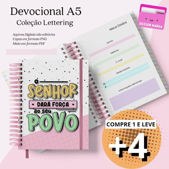 Arquivo Digital Devocional - Lettering Candy Color Adulto