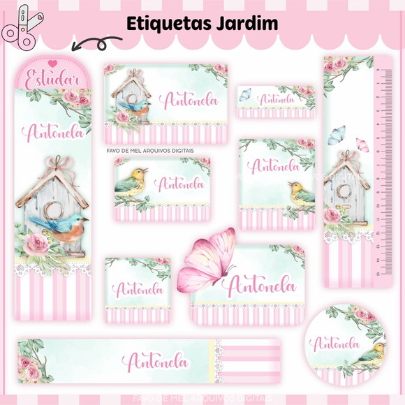 Arquivo Digital Etiqueta Escolar Jardim