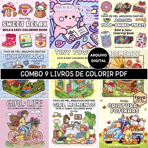 Arquivo Digital Livro de Colorir - Combo 9 Livros em pdf #1