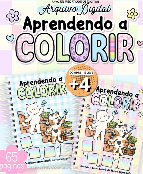 Arquivo Digital pdf Livro de Colorir - Aprendendo a Colorir
