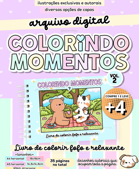 Arquivo Digital pdf Livro de Colorir - Colorindo Momentos 2