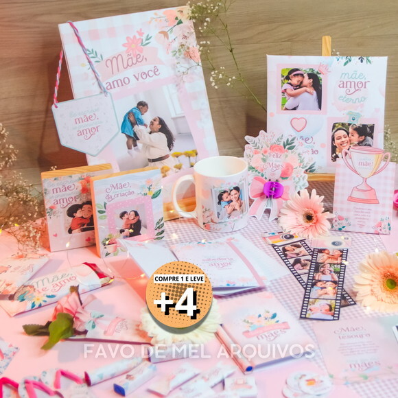 Arquivo Digital pdf Png Mimos Dia das Mães 2025