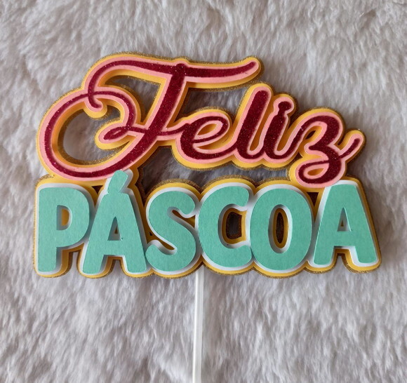 Arquivo Digital Topo de Bolo - Feliz Páscoa 13