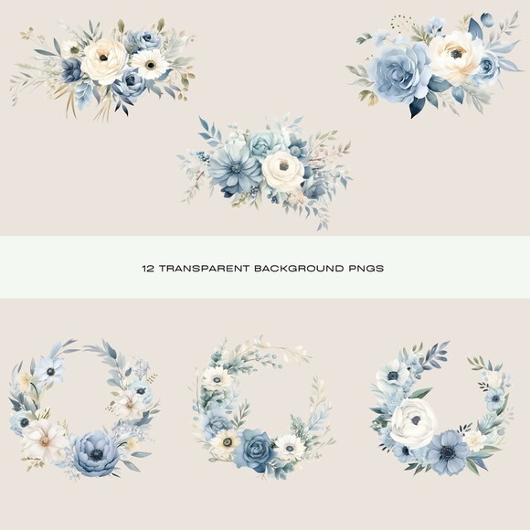 Combo Digital Floral Aquarela - 4 Kits (dfd)