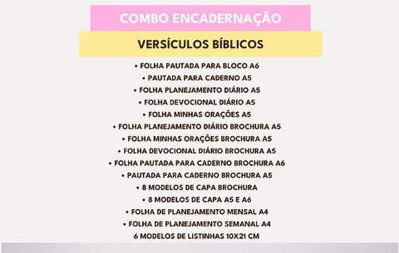 Combo Digital Versículos Bíblicos Encadernação