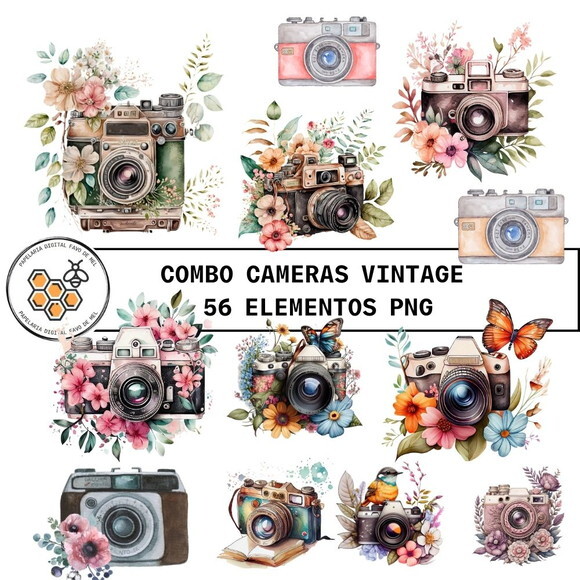 Combo Kit Digital Câmeras Vintage