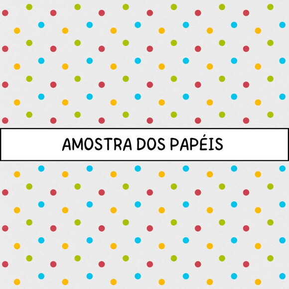 Combo Papéis Digitais Circo - Listras, Bolinhas, Estrelinhas