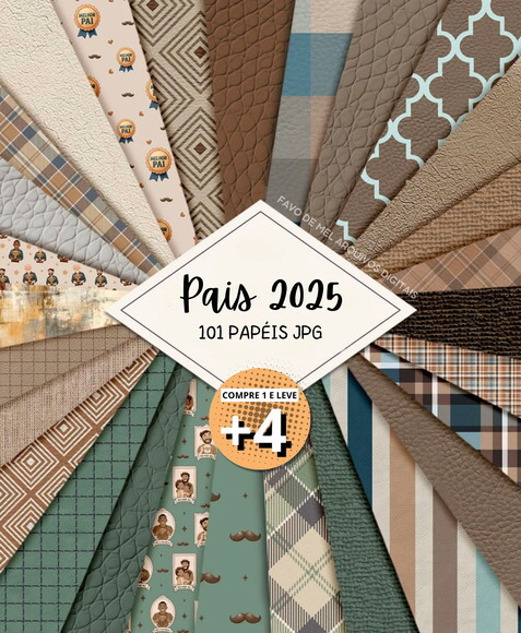 Combo Papéis Digitais Dia dos Pais 2025 Jpg (pague 1 Leve 5)