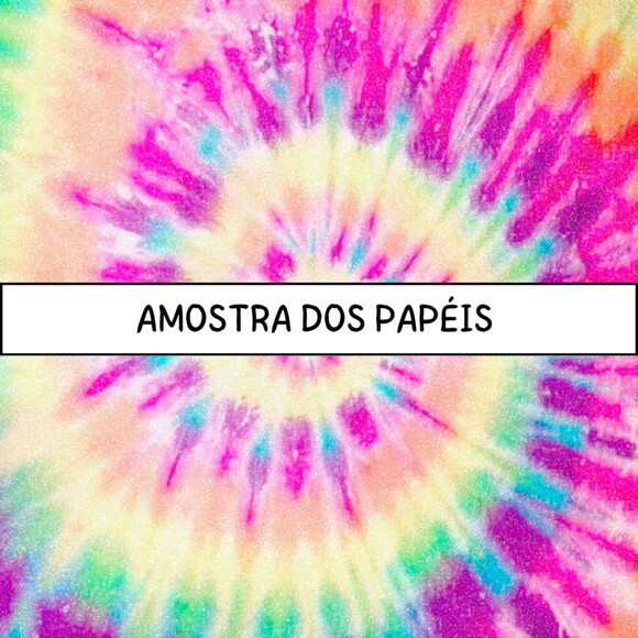 Combo Papéis Digitais Tie Dye - Hippie Friends Forever