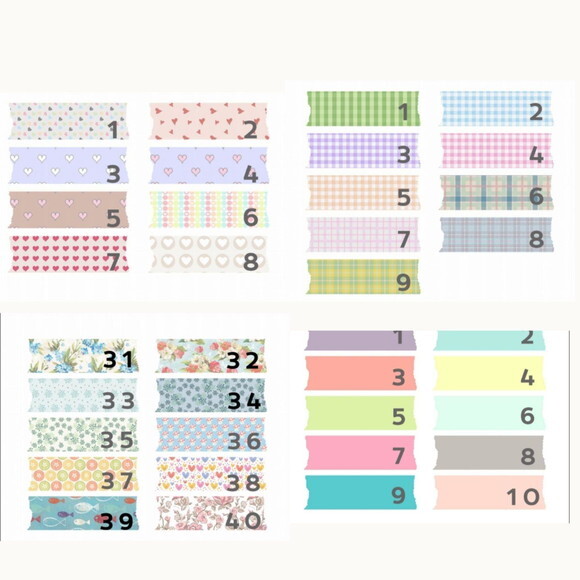 Kit Digital 200 Washi Tapes