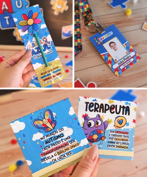 Kit Digital Abril Azul Autismo - Cliparts Papéis e Mimos