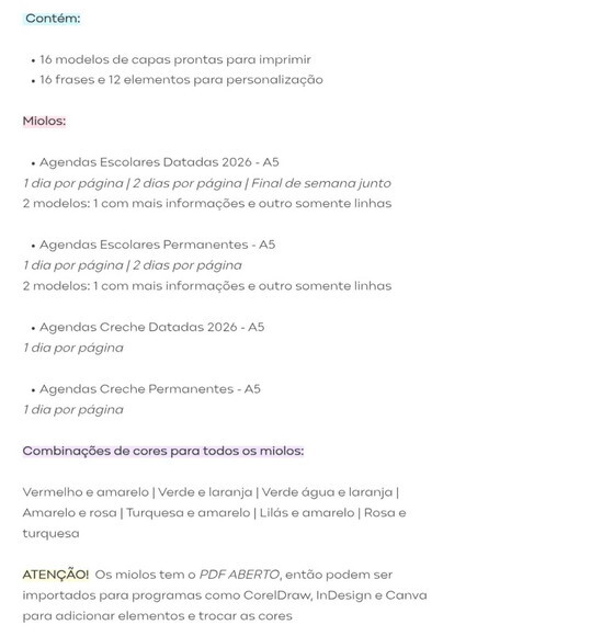 Kit Digital Agendas Escolares Neutras 2026 pdf