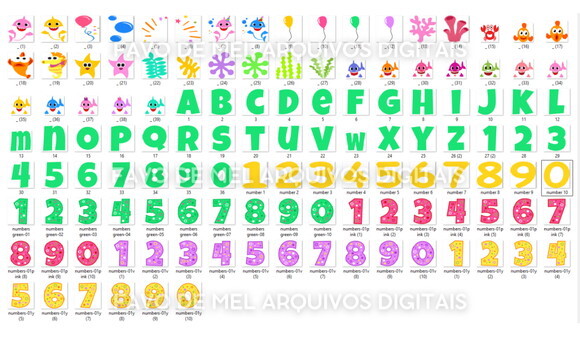 Kit Digital Aniversário Baby Shark - Bebê Tubarão