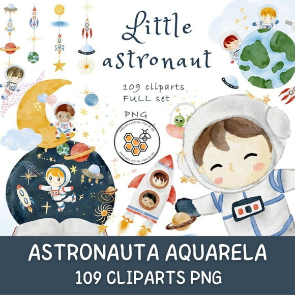 Kit Digital Astronauta Premium - Little Astronaut (hey)