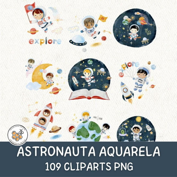 Kit Digital Astronauta Premium - Little Astronaut (hey)