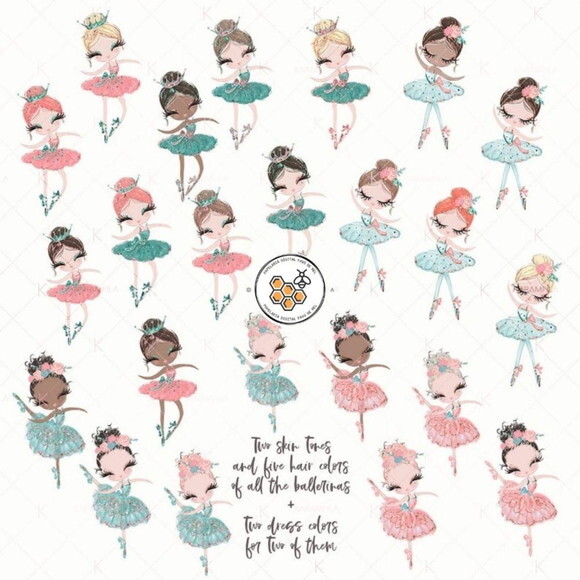 Kit Digital Bailarina Aquarela - Ballerinas 2