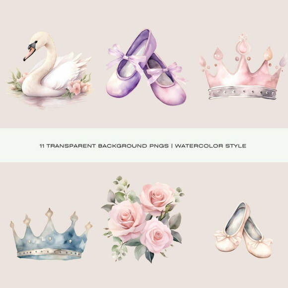 Kit Digital Bailarina Aquarela - Lovely Ballerina (df)