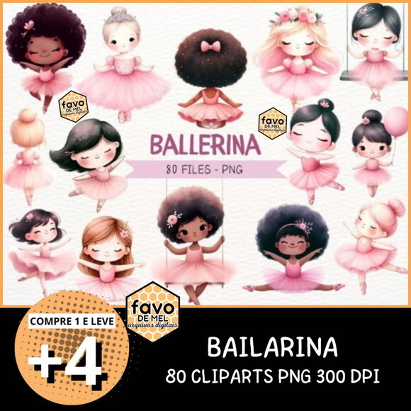 Kit Digital Bailarinas Aquarela (nca)