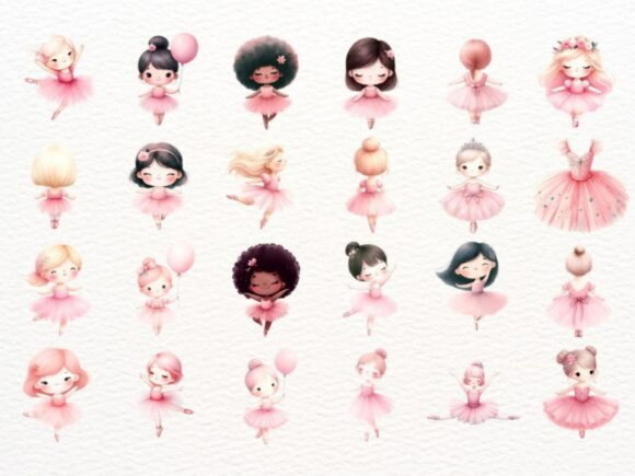 Kit Digital Bailarinas Aquarela (nca)