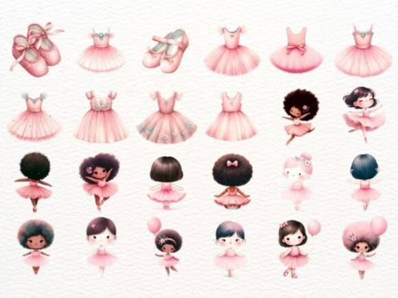 Kit Digital Bailarinas Aquarela (nca)