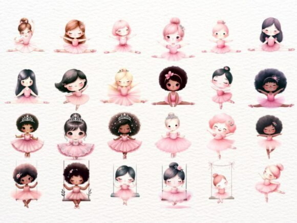 Kit Digital Bailarinas Aquarela (nca)