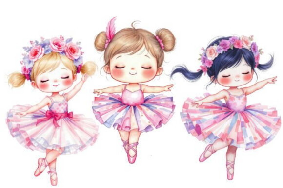 Kit Digital Bailarinas Aquarela Png #16 (pague 1 Leve +4)