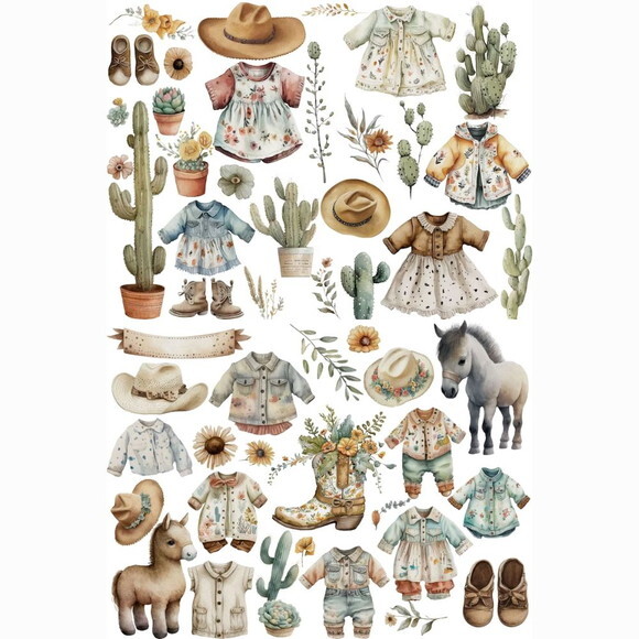 Kit Digital Bebê Cowgirl Aquarela Premium - Baby (jb)