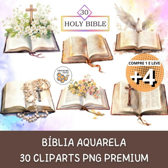 Kit Digital Bíblia Aquarela