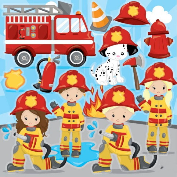 Kit Digital Bombeiros Scrapbook Png #06 (pague 1 Leve +4)