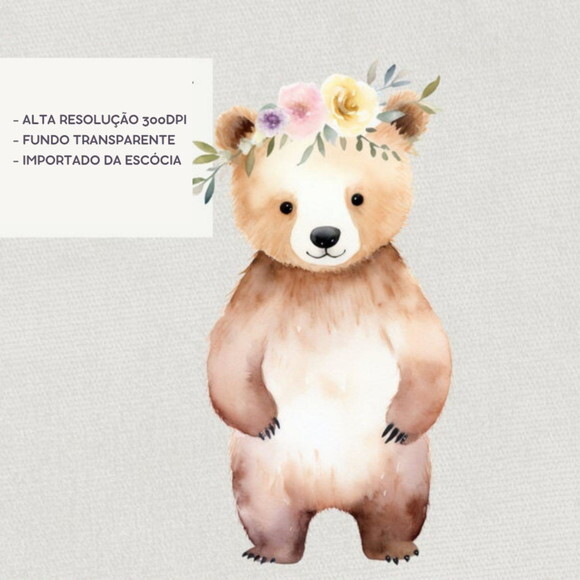 Kit Digital Bosque #21 Floral Aquarela
