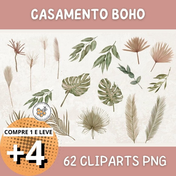Kit Digital Casamento Boho Orquídeas - Boho Wedding