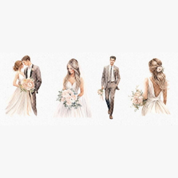 Kit Digital Casamento Noivos Aquarela - Dreamy Wedding