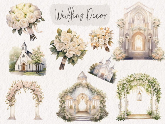 Kit Digital Casamento Noivos Aquarela - Wedding (kd)