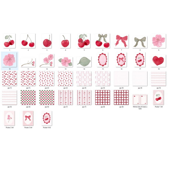 Kit Digital Cerejinha Aquarela #11