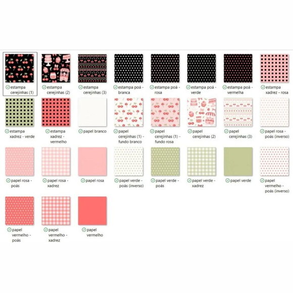 Kit Digital Cerejinha Aquarela #3 Png Jpg