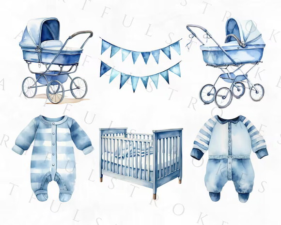 Kit Digital Chá de Bebê Aquarela - Chá Revelação Ursinhos
