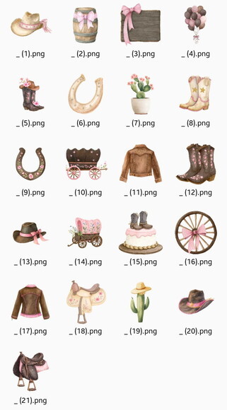 Kit Digital Cowgirl Boiadeira Rosa Aquarela #44 Png