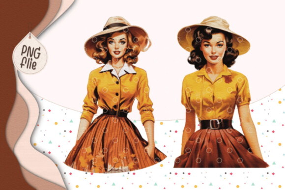 Kit Digital Damas Ladies Vintage Outono - Autumn Girl