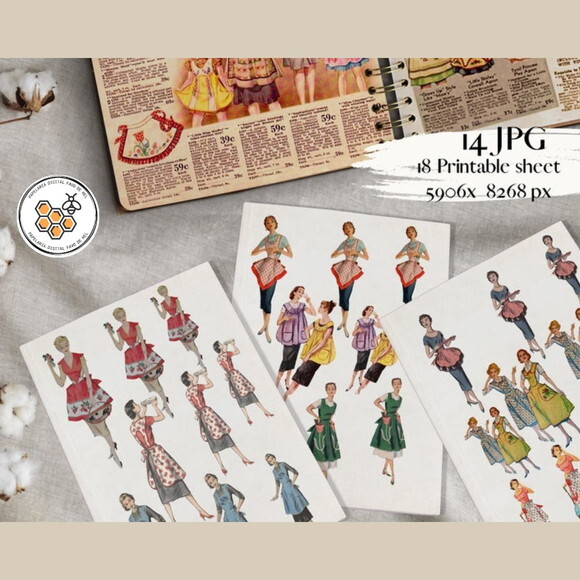 Kit Digital Damas Vintage Fashion