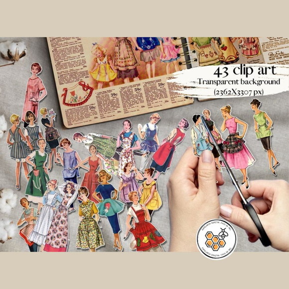 Kit Digital Damas Vintage Fashion