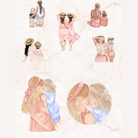 Kit Digital Dia das Mães Aquarela - Amor de Mãe