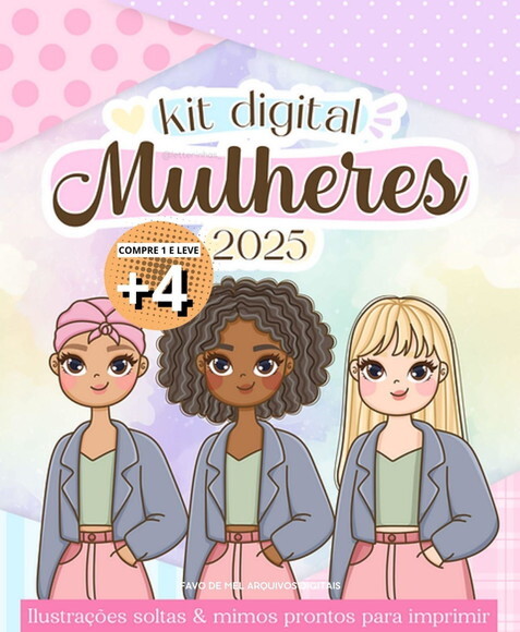 Kit Digital Dia das Mulheres 2025 - Elementos e Mimos