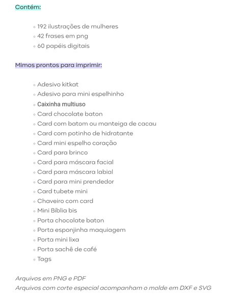 Kit Digital Dia das Mulheres 2025 - Elementos e Mimos