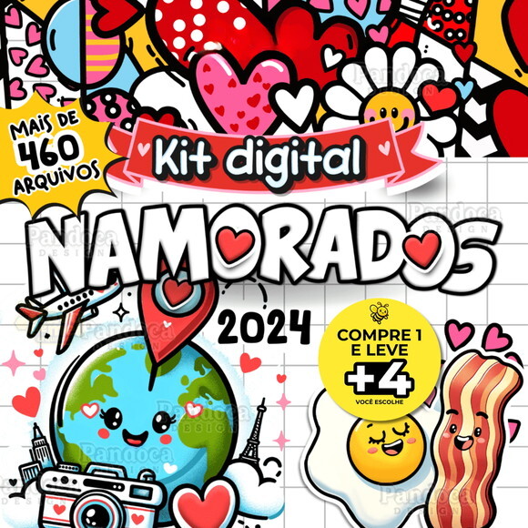 Kit Digital Dia dos Namorados 2024 Mimos Prontos e Elementos